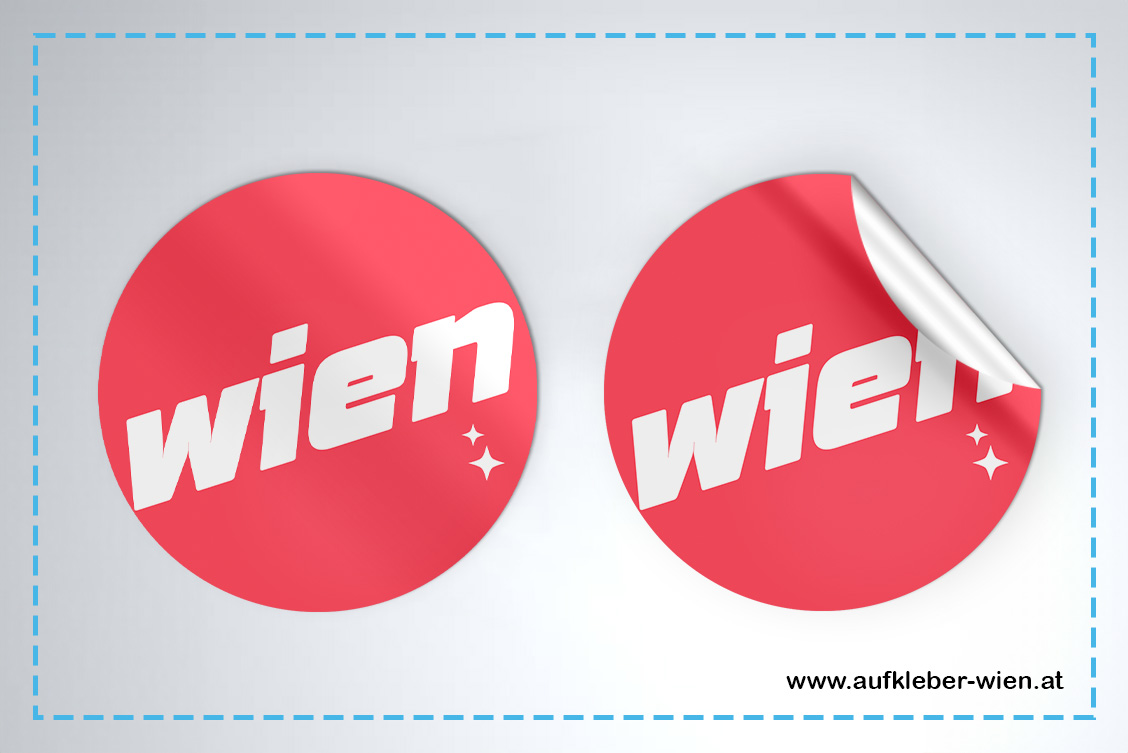 Aufkleber mit Weißdruck