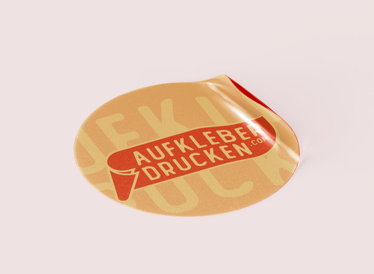 Aufkleber mit Weißdruck
